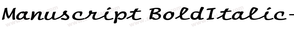 Manuscript BoldItalic字体转换
